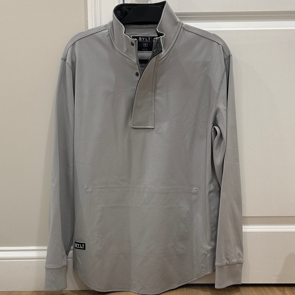 BYLT Premium Basics Elite + Fairway Drop Cut Pullover Men's Gray Jacket. MEDIUM.